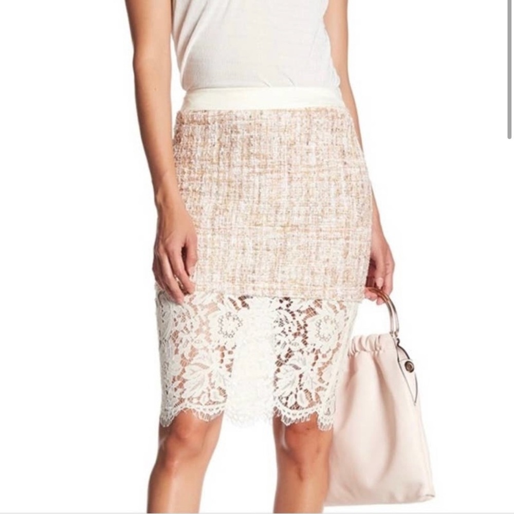 English Factory Tweed & Lace Skirt 🌿